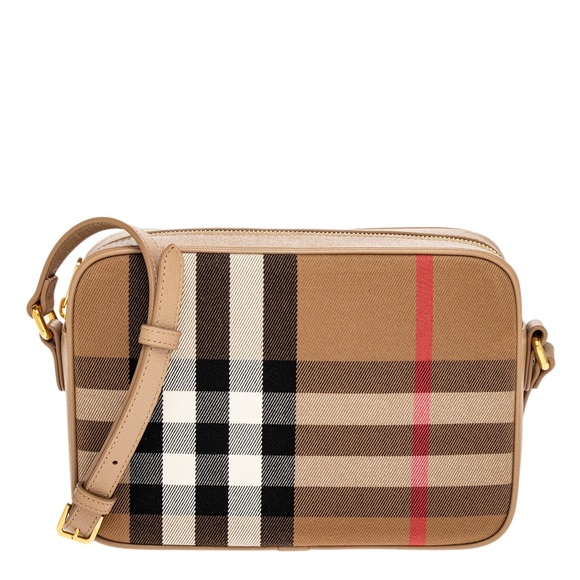 Burberry Checkered Crossbody camera Bag beige - Picture 1 of 8